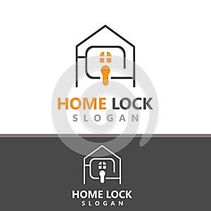 Home Lock Creative logo design security key protection concept for business