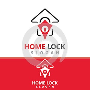 Home Lock Creative logo design security key protection concept for business