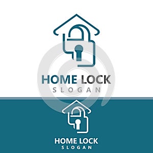 Home Lock Creative logo design security key protection concept for business