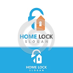 Home Lock Creative logo design security key protection concept for business