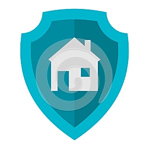 Home lock icon vector.