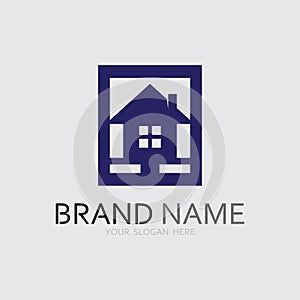 Home logo icon vector illustration design template.Home and house logo design vector, logo , architecture and building, design