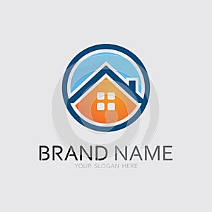 Home logo icon vector illustration design template.Home and house logo design vector, logo , architecture and building, design