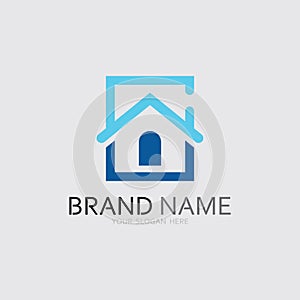 Home logo icon vector illustration design template.Home and house logo design vector, logo , architecture and building, design