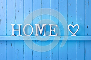 Home Love Blue Background