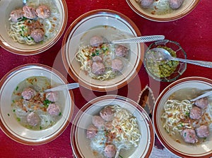 home-made bakso (meatball soup) photo
