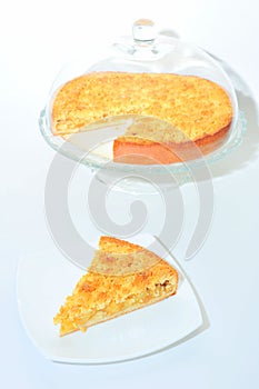 Home made biscuit crumble apple pie