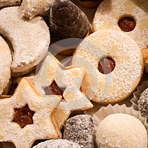 Home made Chrismas cookies, sweets for Advent time