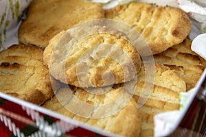 Home Made Cookies/Biscuits in a Storage Tin