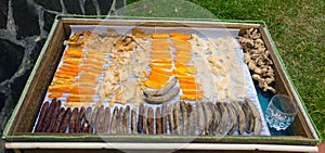 A home-made dehydrator used for preserving fruit in the Caribbean