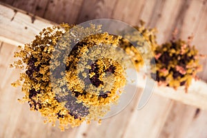 Home made Dried Garden Flowers Decorations and Bouquets
