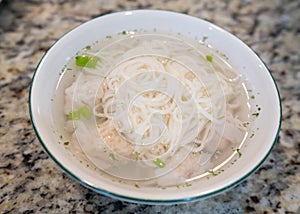 Dumpling and noodle soup