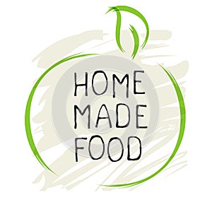 Home made food label and high quality product badges. Bio Organic product Pure healthy Eco food organic, bio and natural