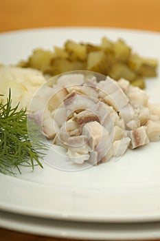 Home made herrings salad