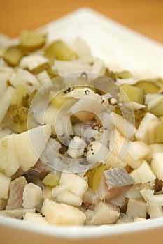 Home made herrings salad