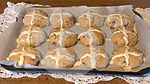 Home made hot cross buns