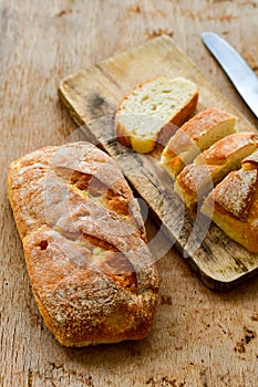 Home made italian ciabatta bread,