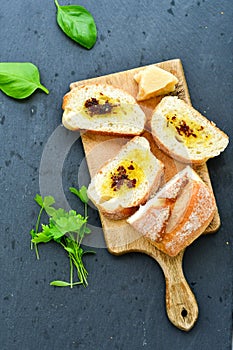 Home made italian ciabatta bread,