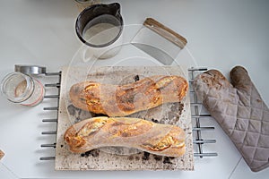 Home made loafs of bread