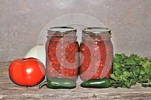 Home-made Picante Sauce in Canning Jars photo