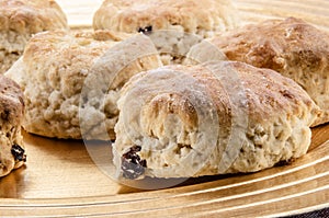 Home made scones on a plate