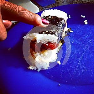 Home made spam musubi