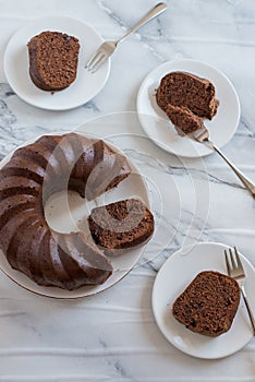 Home made chocolate sponge cake