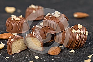 Home-made sweets in various shapes