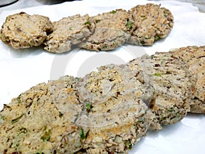 Home made toaster with potato tikki, potato cutlet .