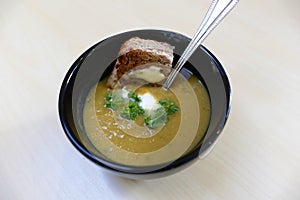 Home Made Vegetable Soup and Toast