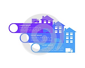 At home medical social service infographic chart design template. Abstract vector infochart with blank copy spaces. Instructional