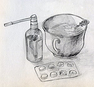 Home medicine still life