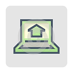 Home monitoring vector icon.