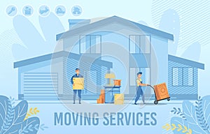 Home Moving Service for New Settler Flat Banner