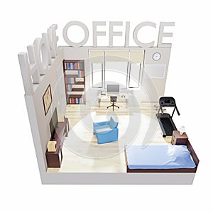 Home office concept illustration