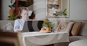Home Office Concept - Woman Typing on Laptop Keyboard.
