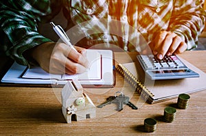 Home office desk.business concept background.