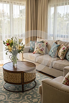 Home Office Desk with Computer and Desk Organizer