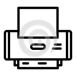 Home office printer icon, outline style