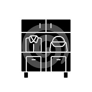 Home organization black glyph icon