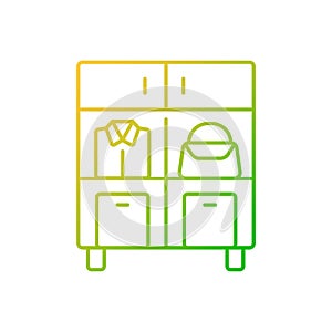 Home organization gradient linear vector icon
