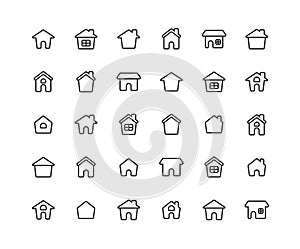 Home Ouline Icon Set