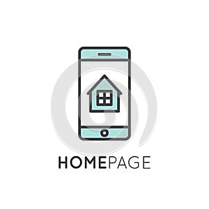 Home page with house and window