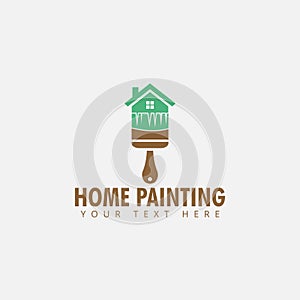 Home painting logo design template vector isolated