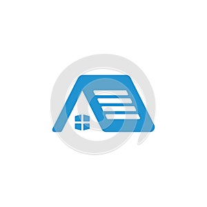 Home of paper text symbol logo vector