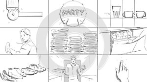 Home party storyboard