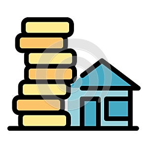 Home payment icon vector flat