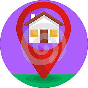 Home pin location vector icons illustration