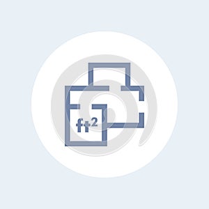 Home plan icon, apartment, room layout