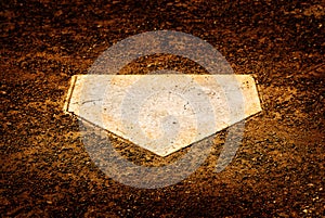 Home Plate on Baseball Diamond for Scoring Points
